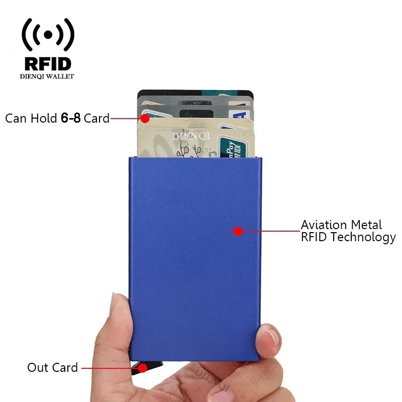 Rfid Metal Slim Card Holder Wallet